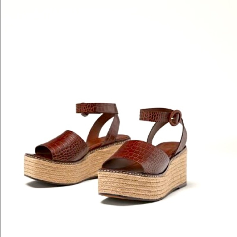 Massimo Dutti Wedge Espadrilles, size 6
